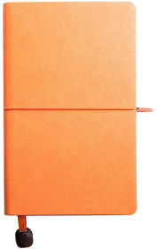 Ежедневник недатированный Fusion, А5, оранжевый, кремовый блок, оранжевый срез